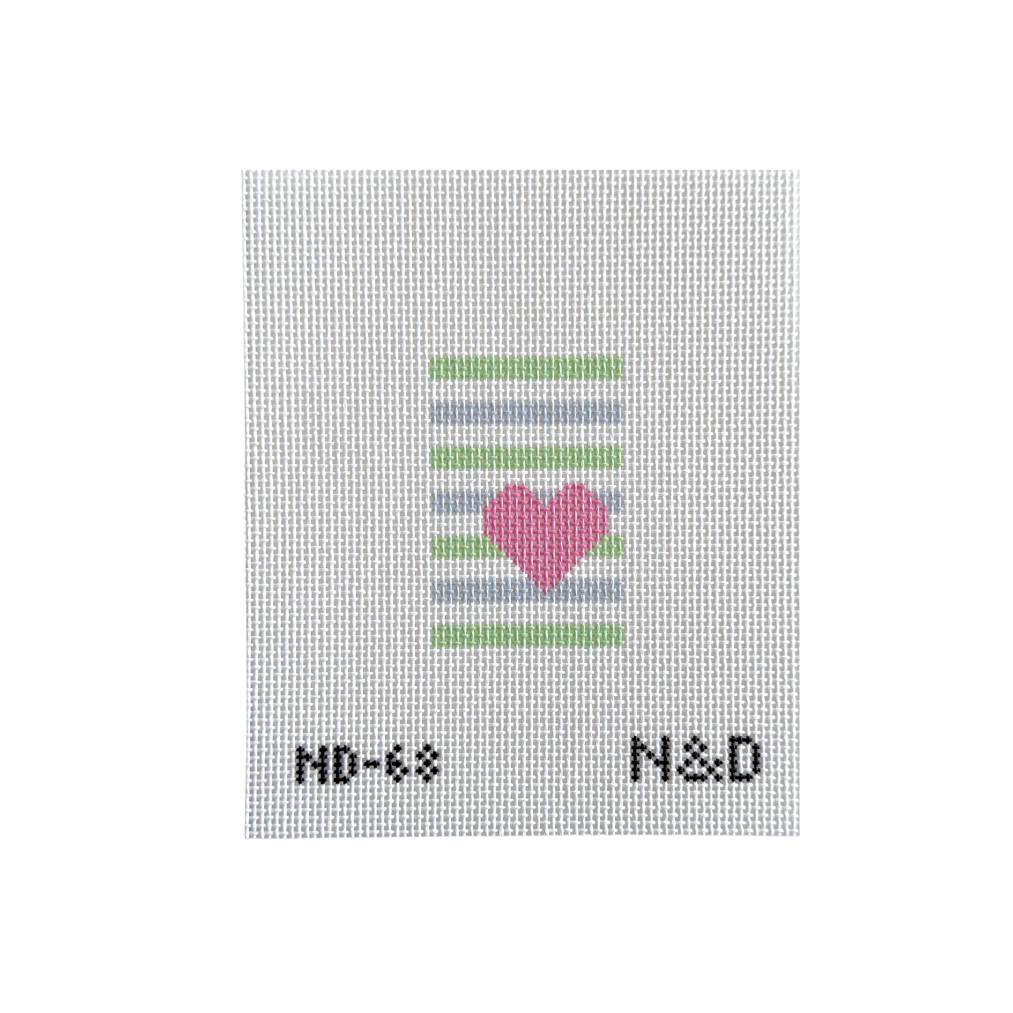 Heart and Stripes Needlepoint Canvas