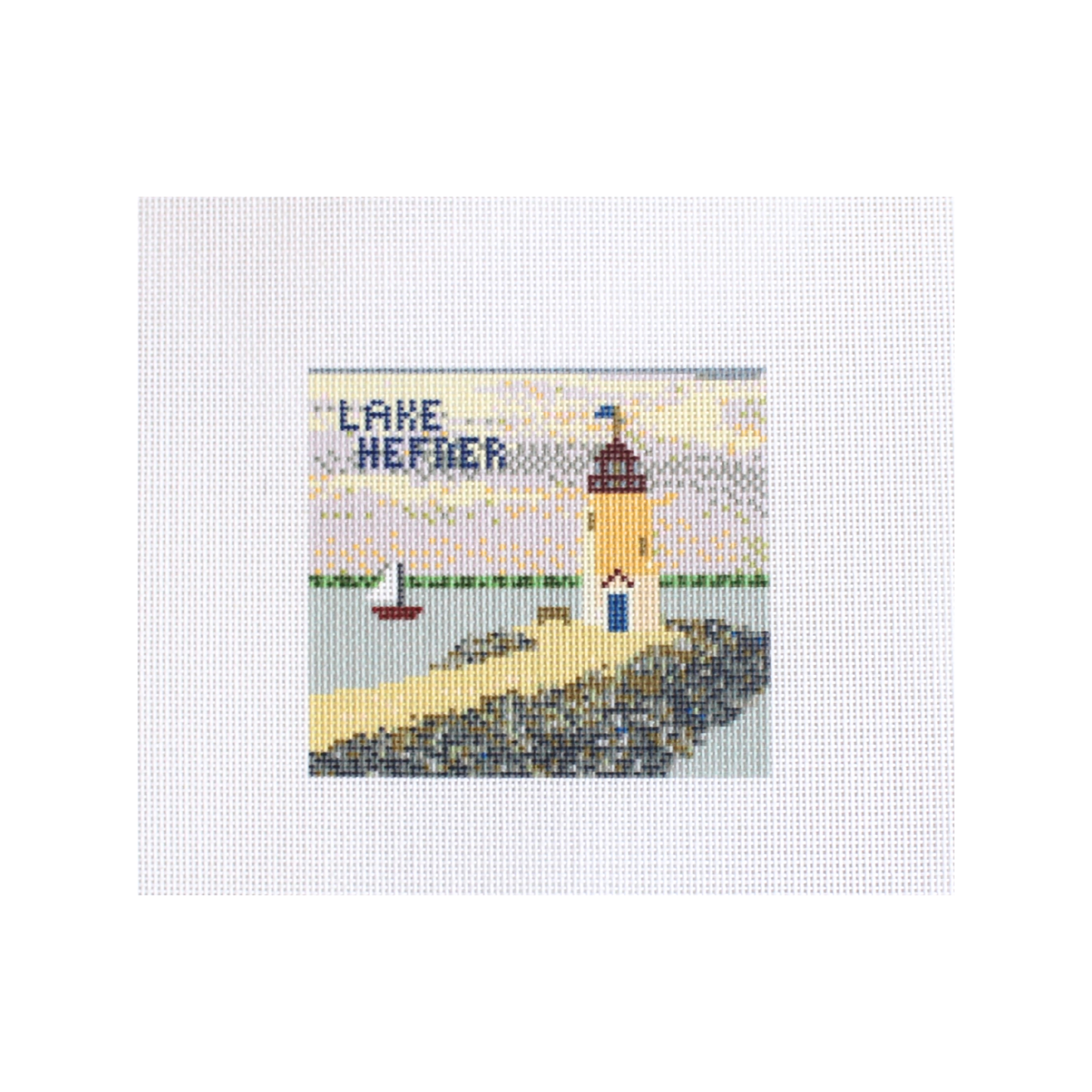 Lake Hefner Needlepoint Canvas