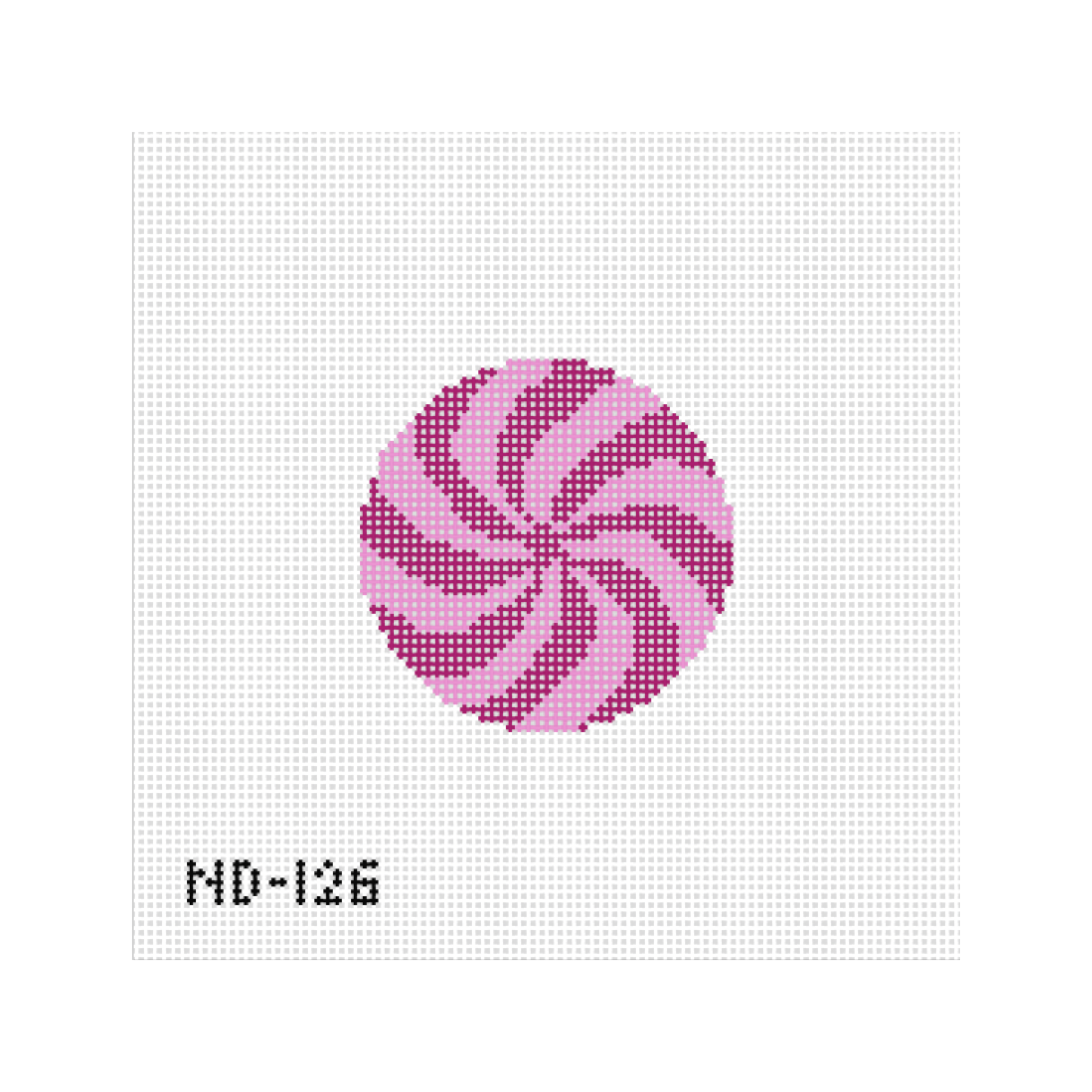Fuchsia Peppermint Needlepoint Canvas