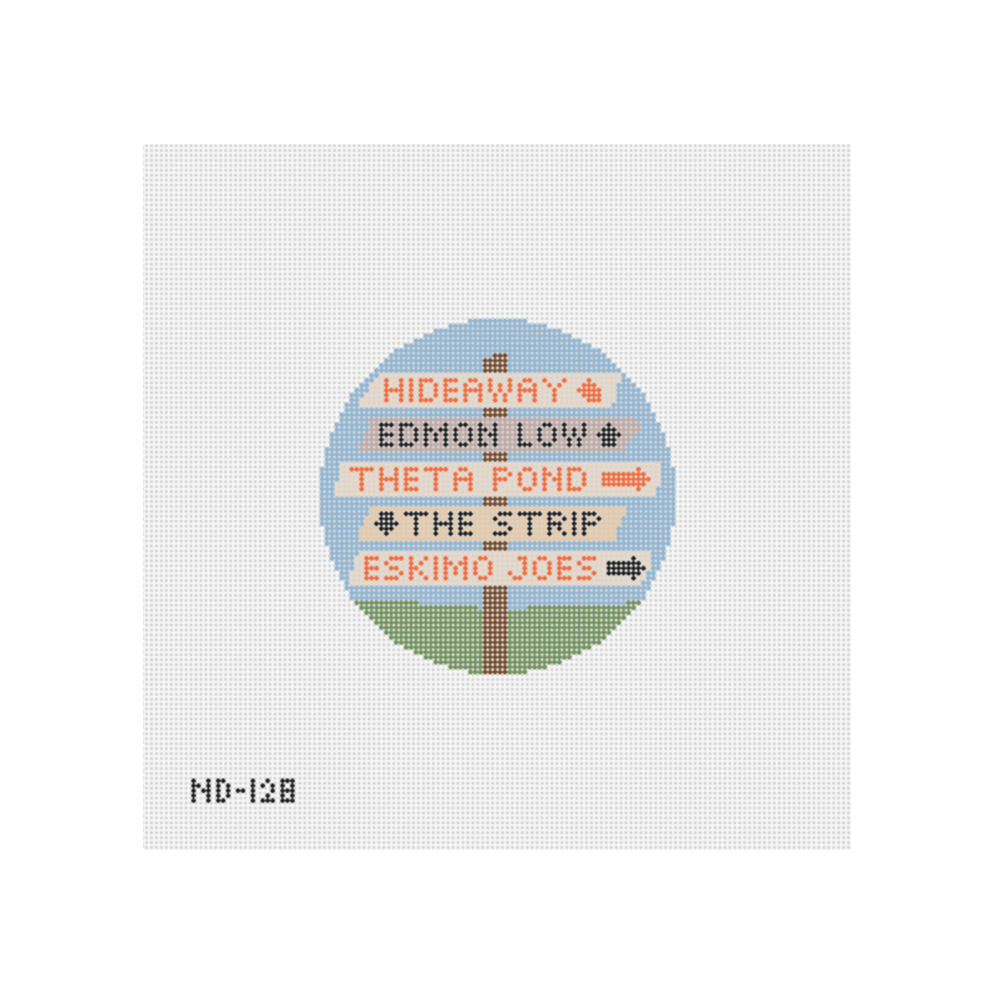 Stillwater Campus Directional Sign Needlepoint Canvas - Wholesale