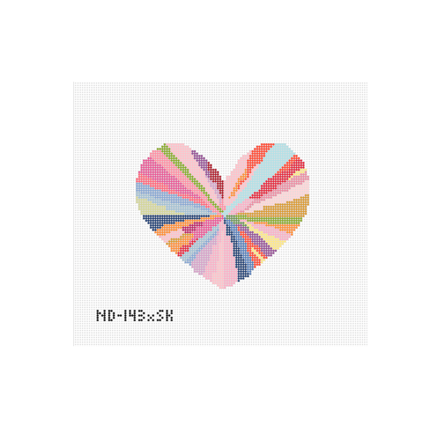 Tie Dye Heart Needlepoint Canvas - Wholesale