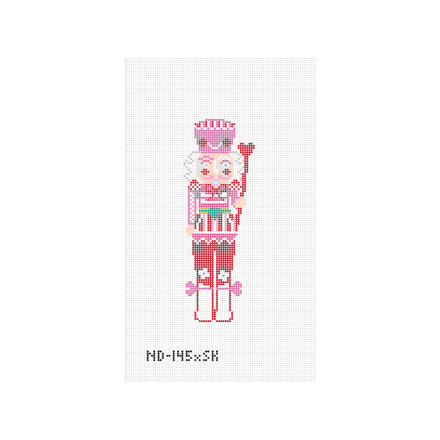 Small Red Nutcracker Needlepoint Canvas
