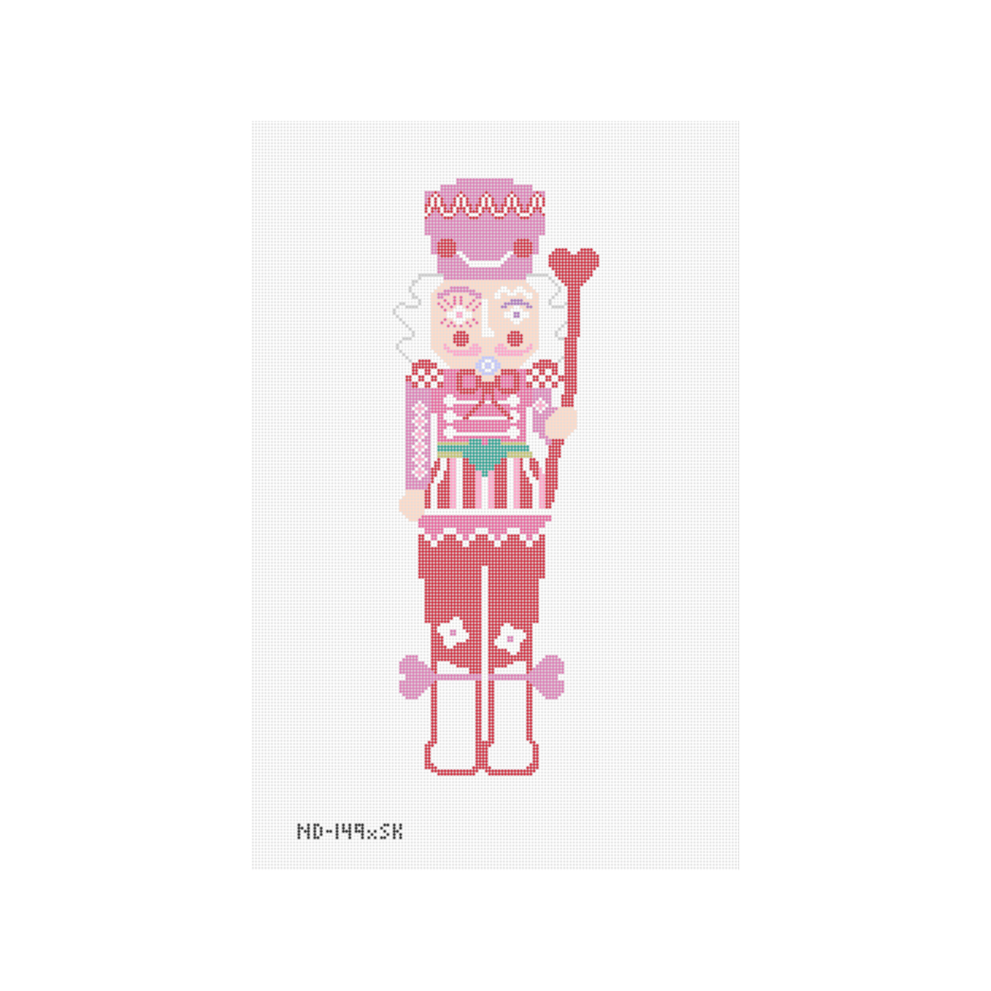 Large Red Nutcracker Needlepoint Canvas