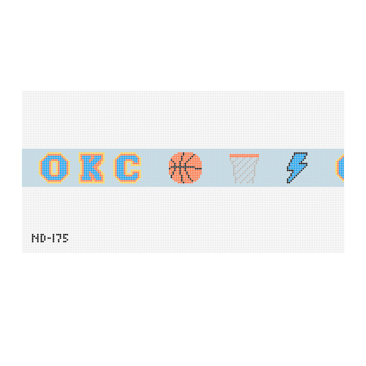 OKC Basketball Belt Needlepoint Canvas