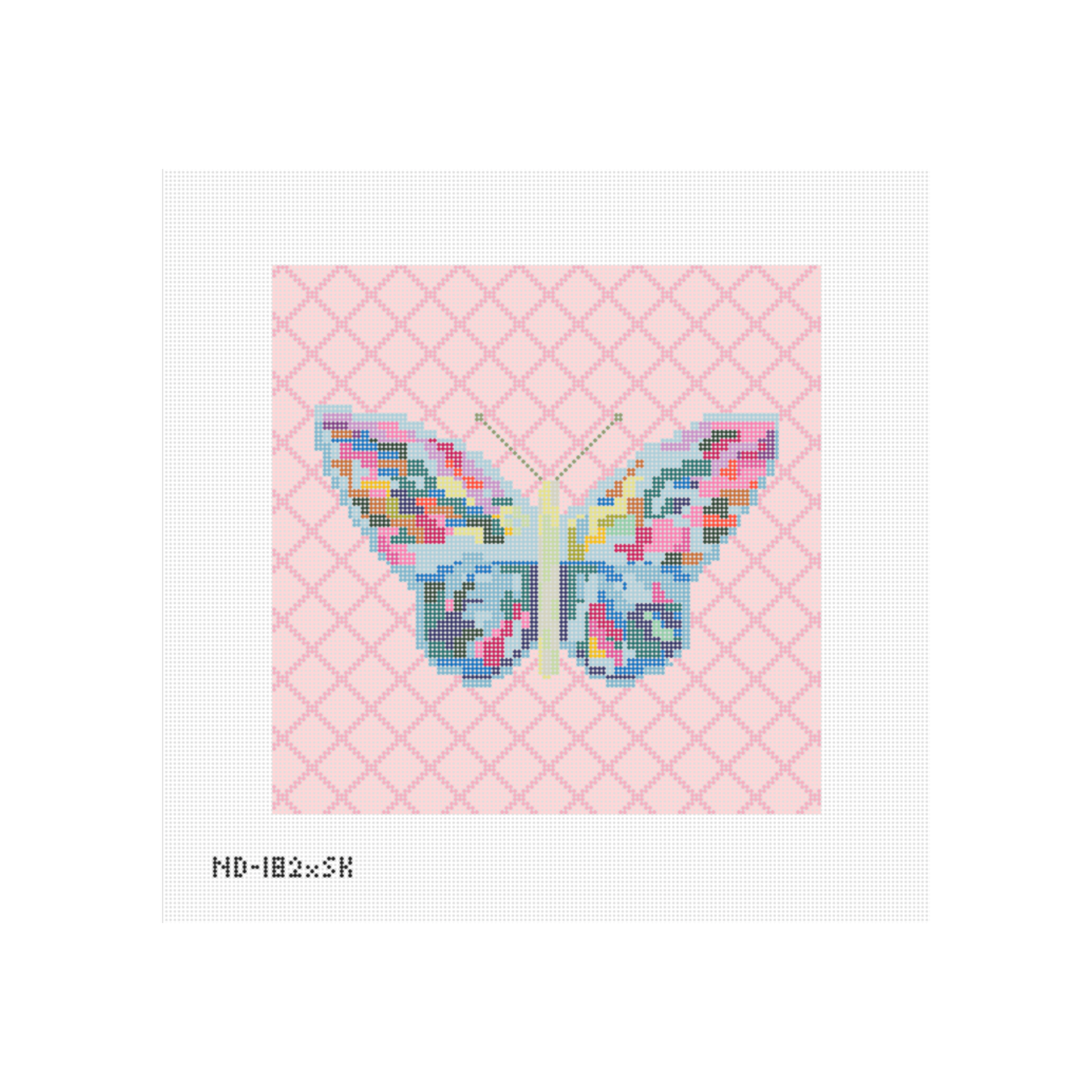 Butterfly x Art by Sara Kay - 10 Inch Needlepoint Canvas - Wholesale