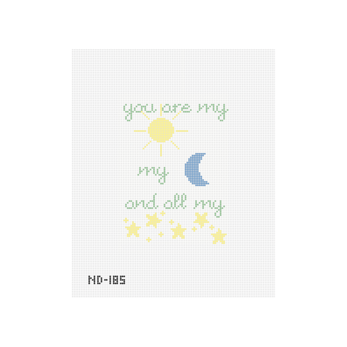 Sun, Moon and All of My Stars Needlepoint Canvas