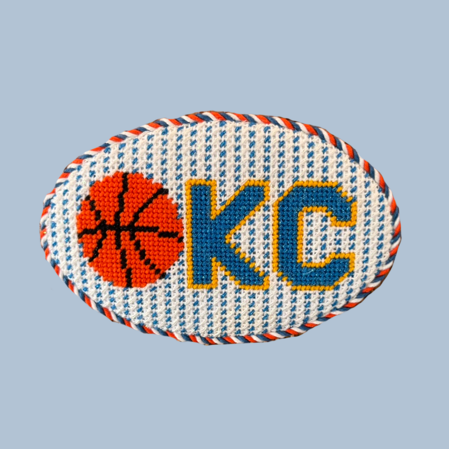 OKC Basketball Letters Needlepoint Canvas