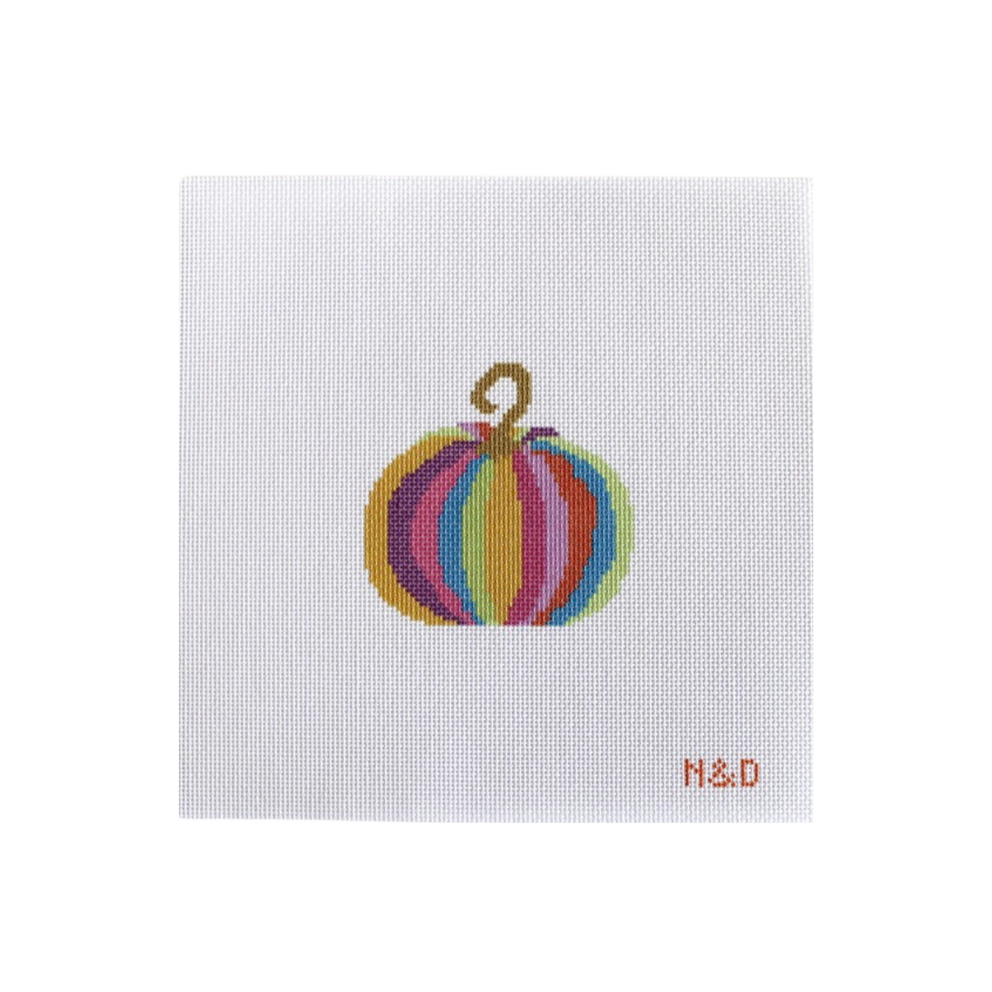 Colorful Pumpkin Needlepoint Canvas