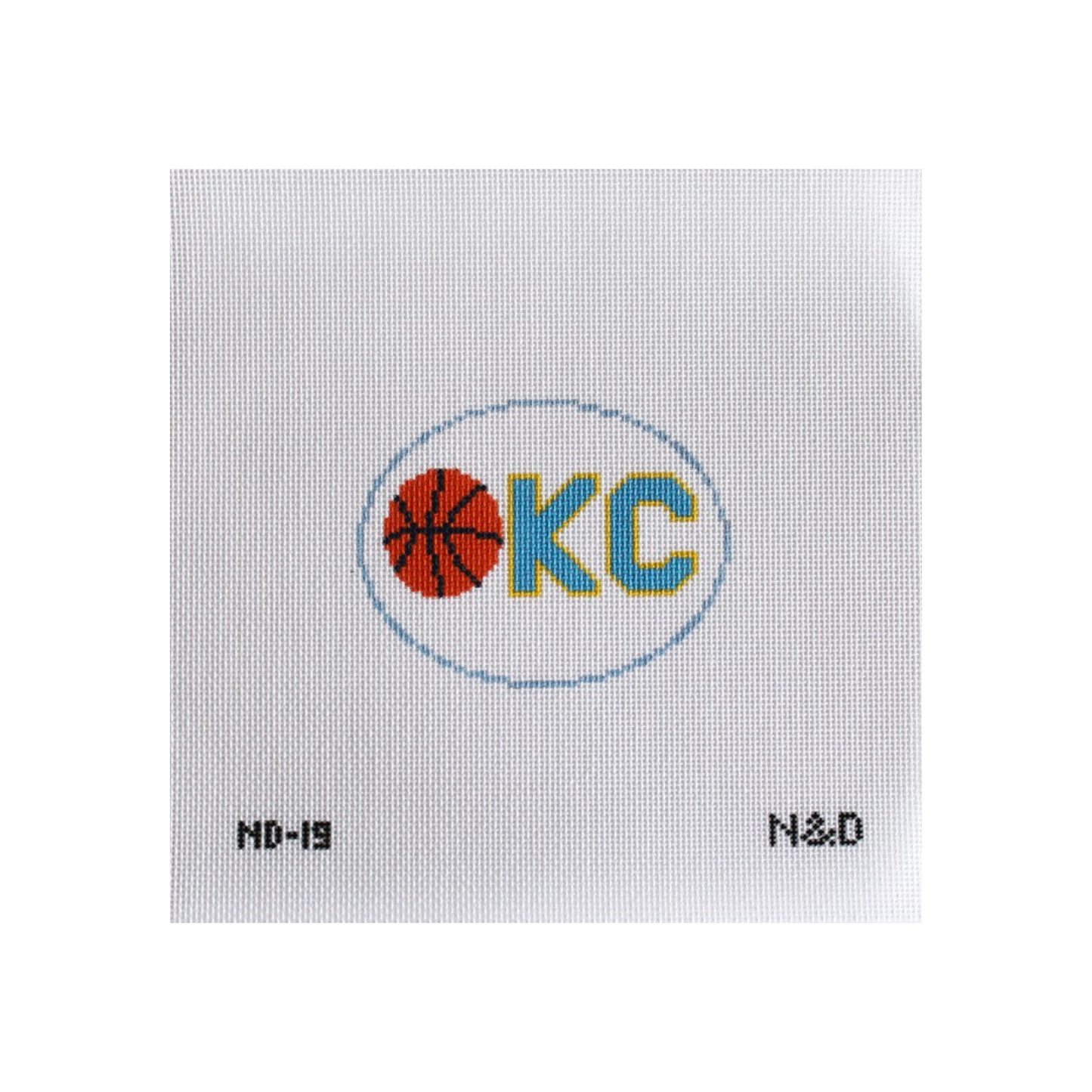 OKC Basketball Letters Needlepoint Canvas