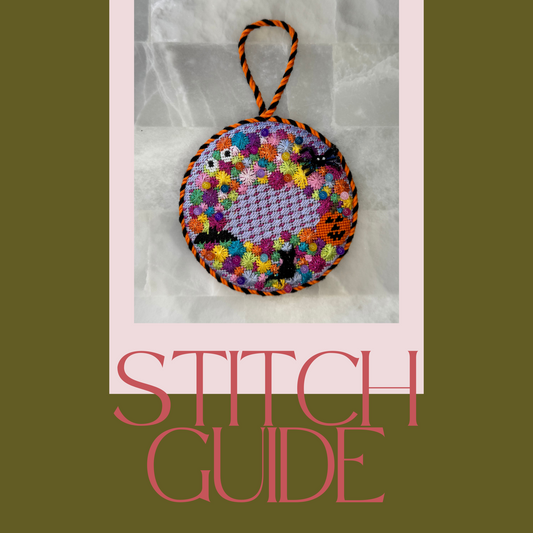 Stitch Guide for Nash & Daughters - Colorful Spooky Wreath Ornament