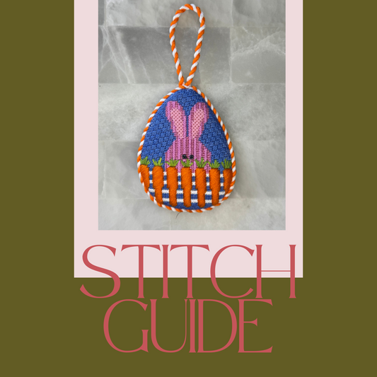 Stitch Guide for Nash & Daughters - Bunny With Carrot Fence Egg