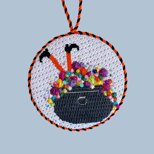 Colorful Bubble Cauldron Needlepoint Canvas