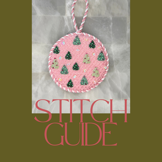 Stitch Guide for Nash & Daughters - Pink Trees Round Ornament