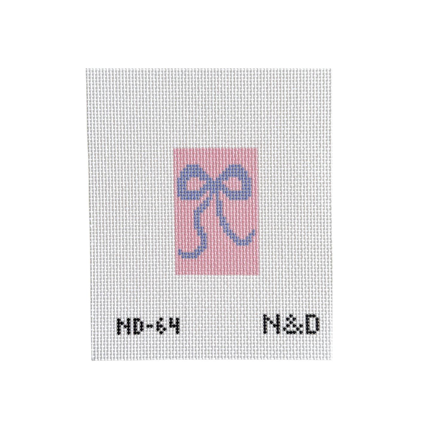 Pink and Purple Bow Needlepoint Canvas