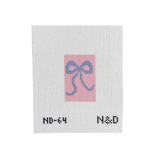 Pink and Purple Bow Needlepoint Canvas