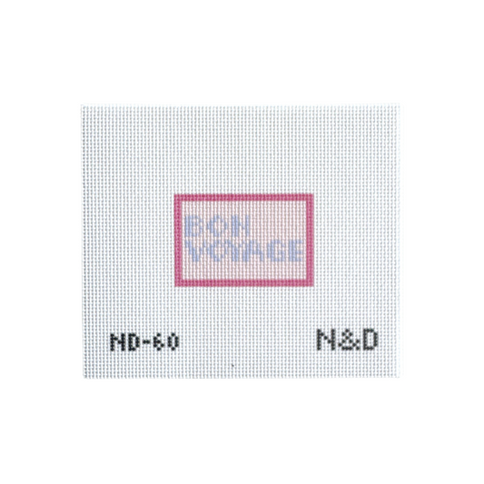 Bon Voyage Luggage Tag Needlepoint Canvas