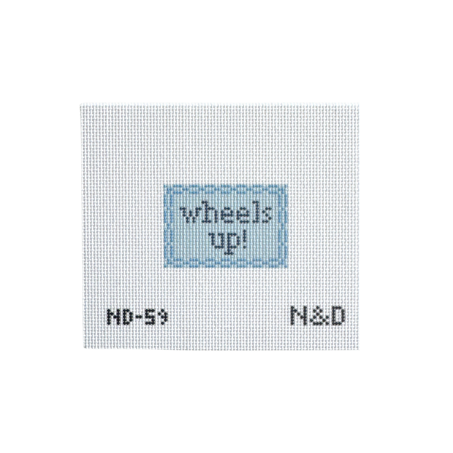 Wheels Up! Luggage Tag Needlepoint Canvas