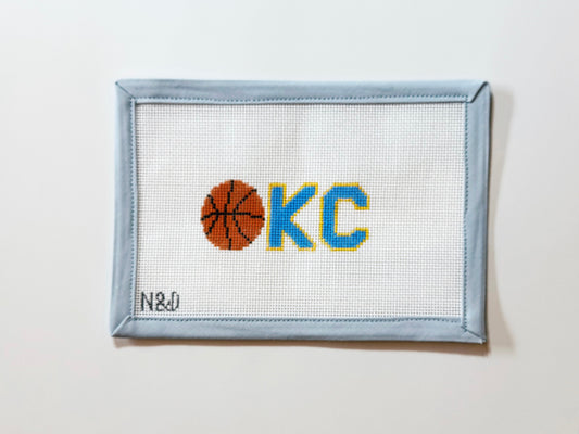 OKC Basketball Letters Needlepoint Canvas