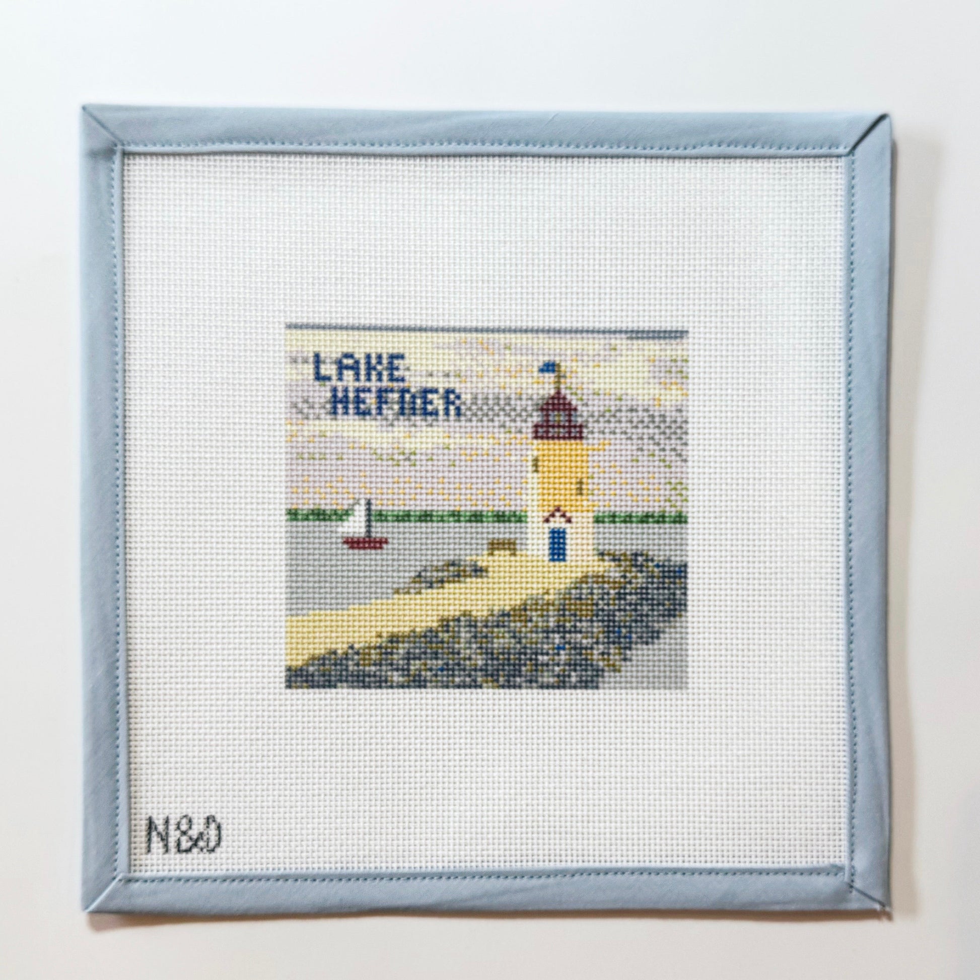 Lake Hefner OKC Needlepoint Canvas