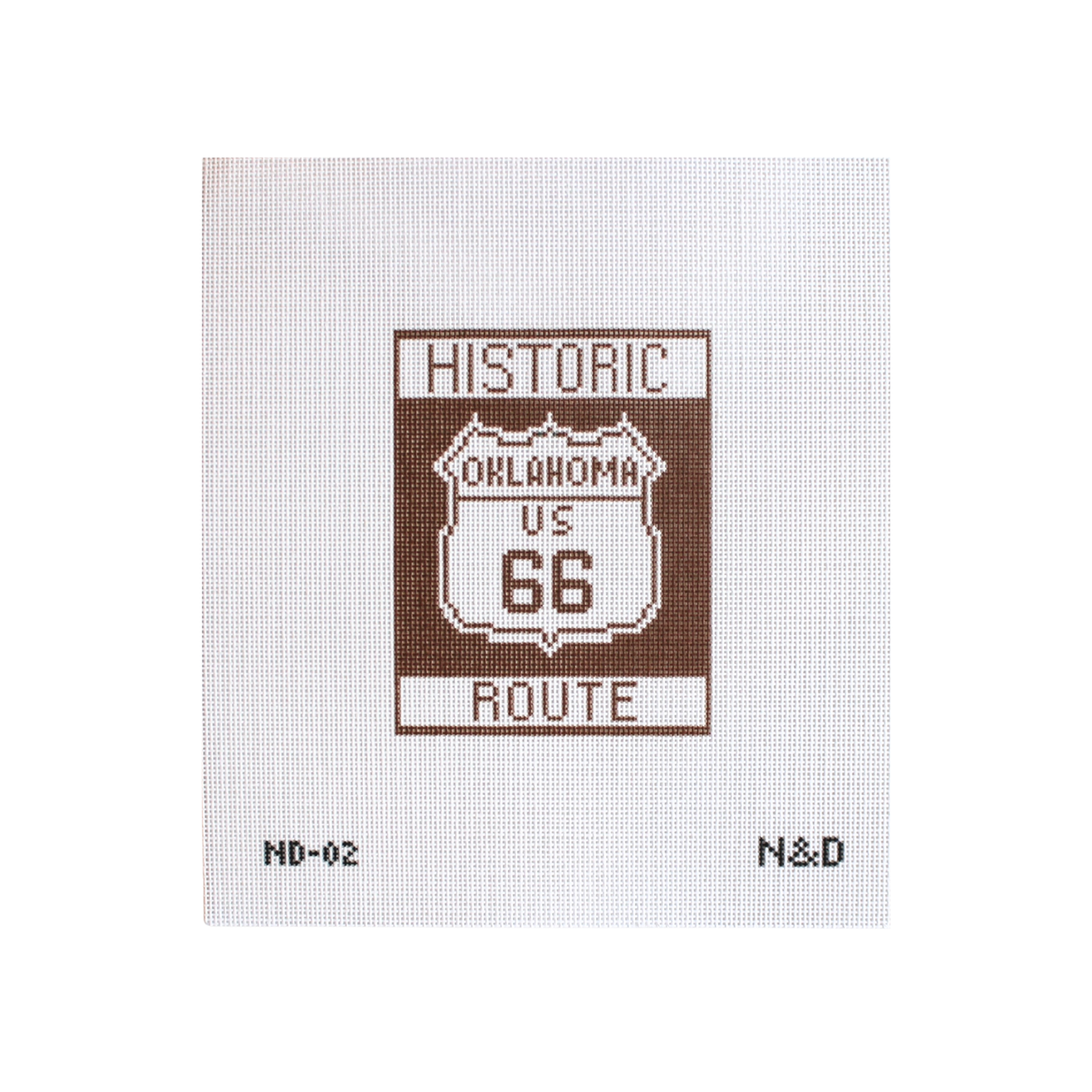 Oklahoma Route 66 Needlepoint Canvas