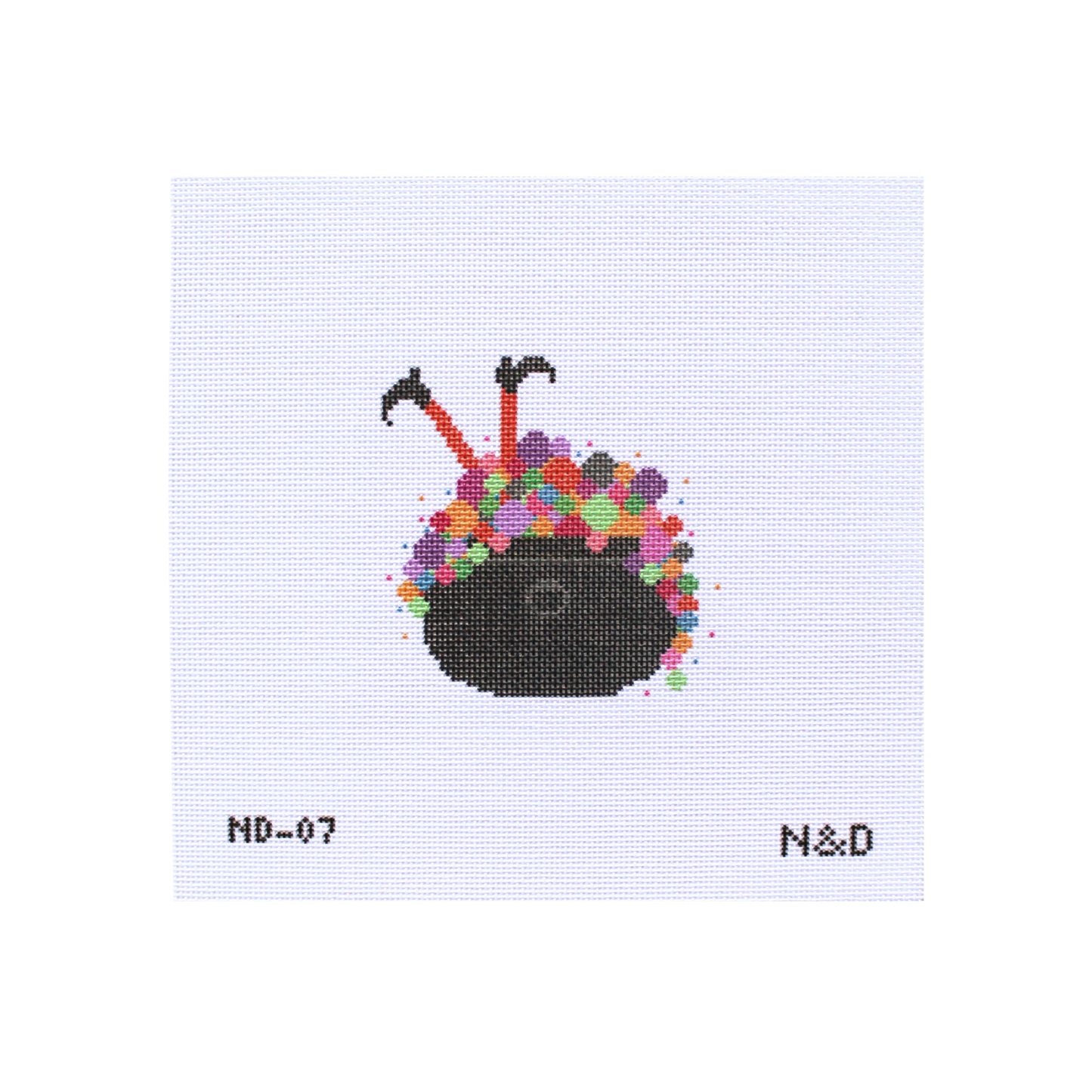 Colorful Bubble Cauldron Needlepoint Canvas