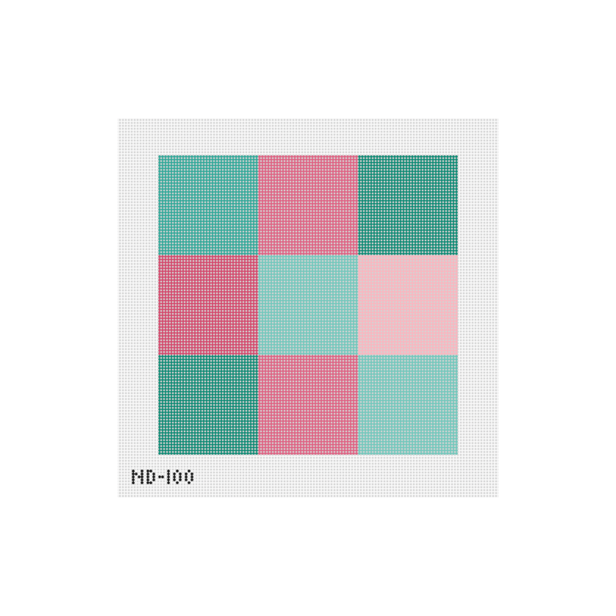 8" x 8" 9 Squares - Mint and Rose