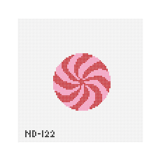 Pink and Red Peppermint Needlepoint Canvas - Wholesale