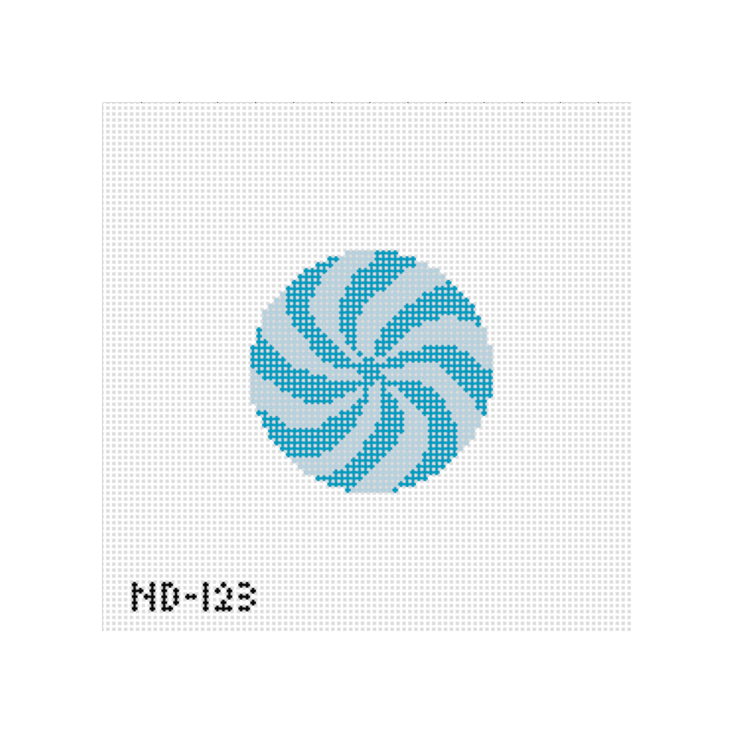 Blue Peppermint Needlepoint Canvas - Wholesale
