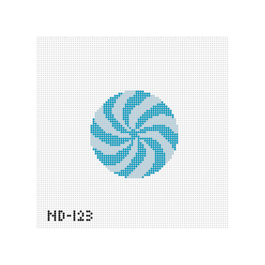 Blue Peppermint Needlepoint Canvas - Wholesale