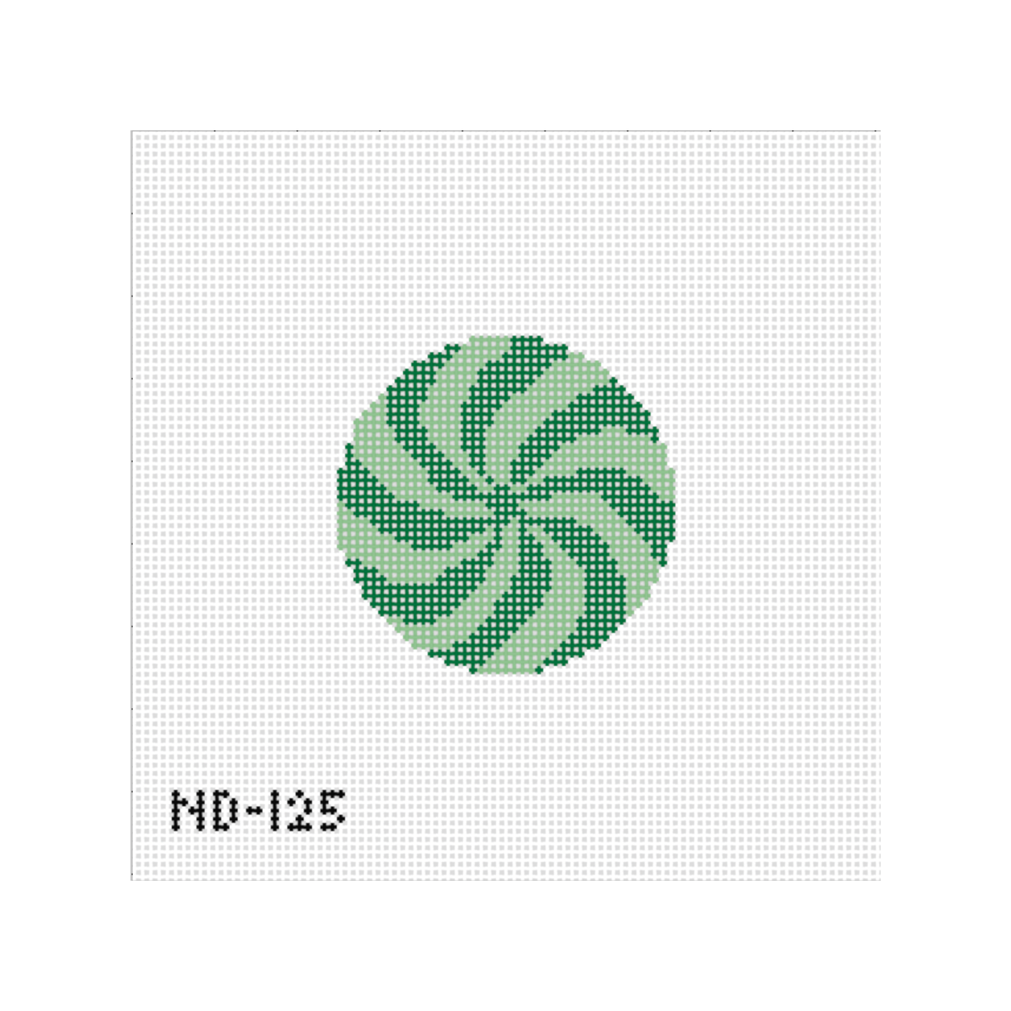 Green Peppermint Needlepoint Canvas