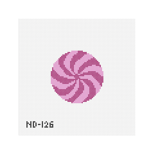 Fuchsia Peppermint Needlepoint Canvas - Wholesale