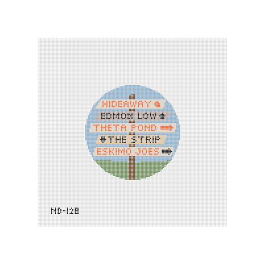 Stillwater Campus Directional Sign Needlepoint Canvas - Wholesale
