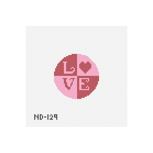 LOVE Round Needlepoint Canvas - Wholesale