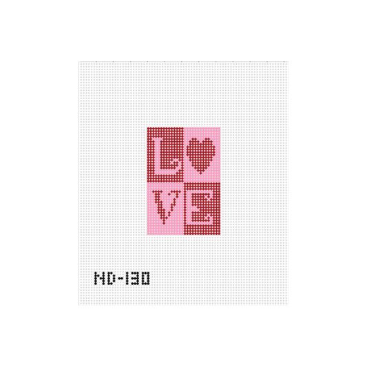 LOVE Luggage Tag Insert Needlepoint Canvas - Wholesale