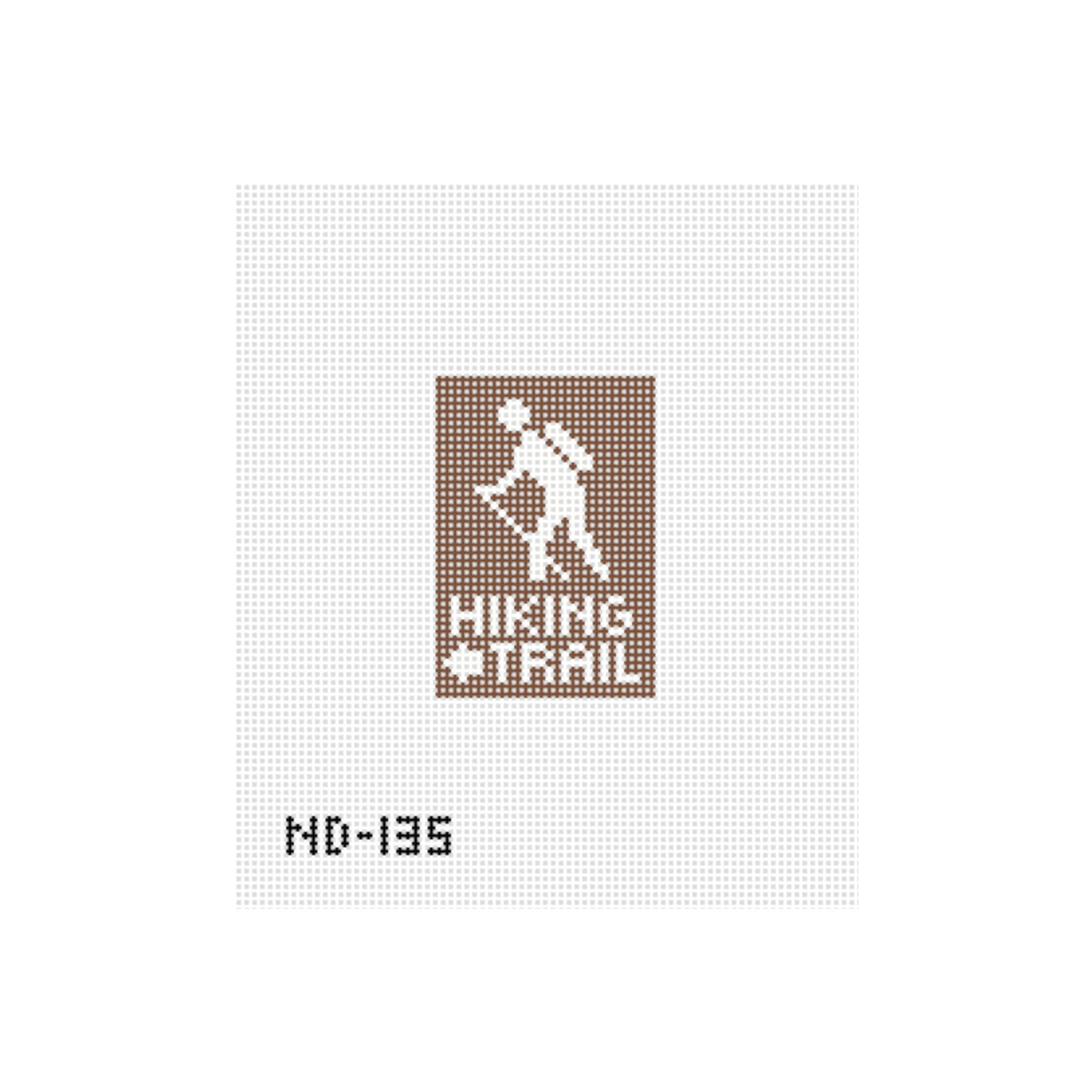 Hiking Trail Luggage Tag Insert Needlepoint Canvas