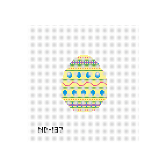 Happy Pattern Yellow Egg Needlepoint Canvas - Wholesale