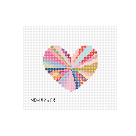 Tie Dye Heart Needlepoint Canvas - Wholesale