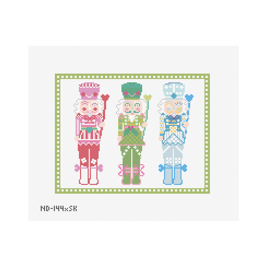 3 Nutcrackers Needlepoint Canvas - Wholesale