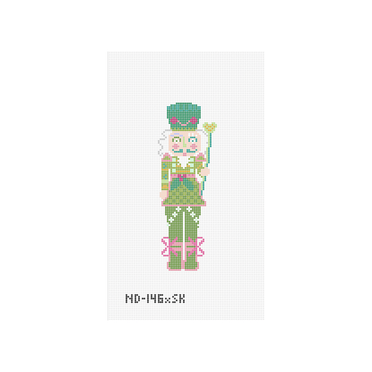 Small Green Nutcracker Needlepoint Canvas - Wholesale