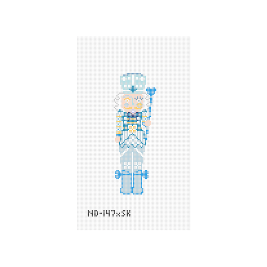 Small Blue Nutcracker Needlepoint Canvas - Wholesale