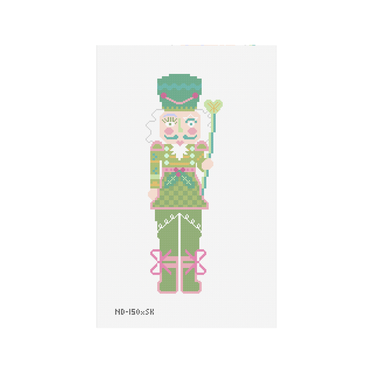 Large Green Nutcracker Needlepoint Canvas - Wholesale