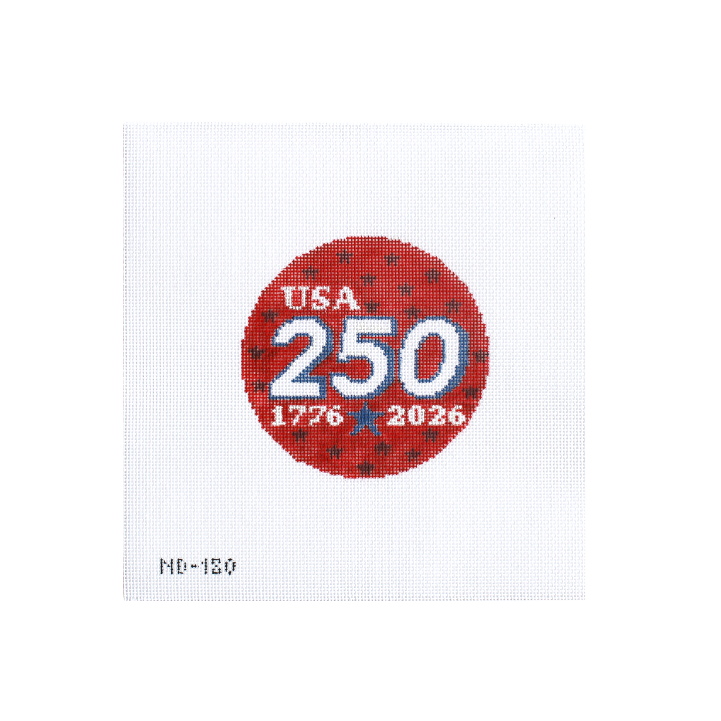 USA 250 Round Needlepoint Canvas