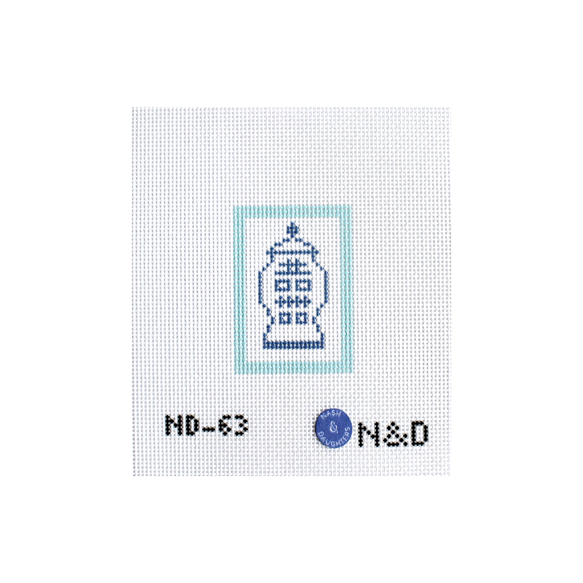 Ginger Jar Luggage Tag Insert Needlepoint Canvas - Wholesale