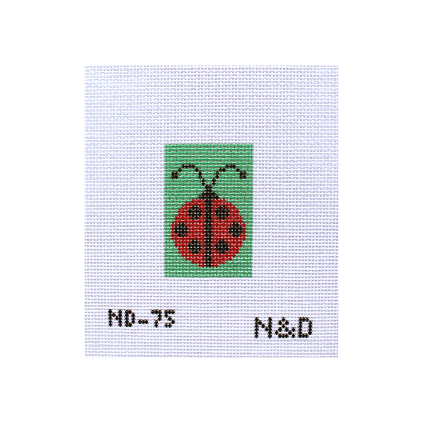 Ladybug Luggage Tag Insert Needlepoint Canvas