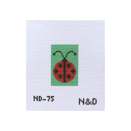 Ladybug Luggage Tag Insert Needlepoint Canvas