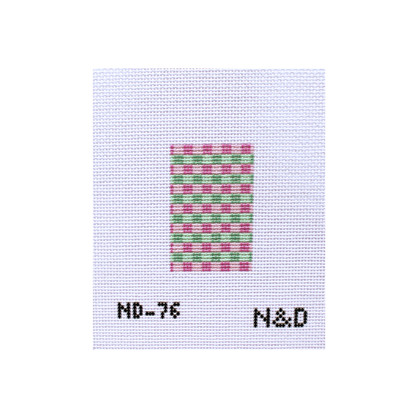 Millennial Checkerboard Luggage Tag Insert Needlepoint Canvas