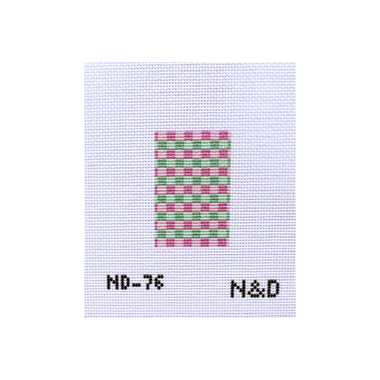 Millennial Checkerboard Luggage Tag Insert Needlepoint Canvas