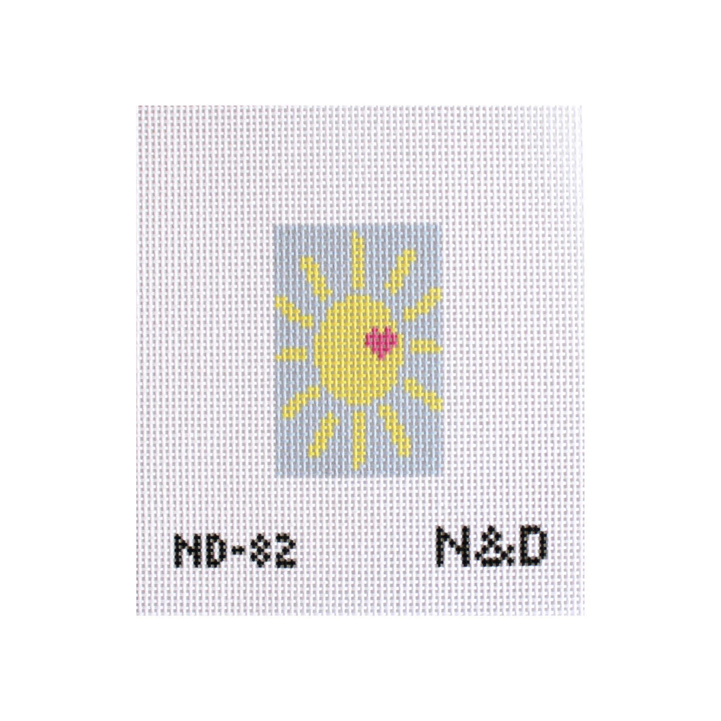 Sun Luggage Tag Insert Needlepoint Canvas