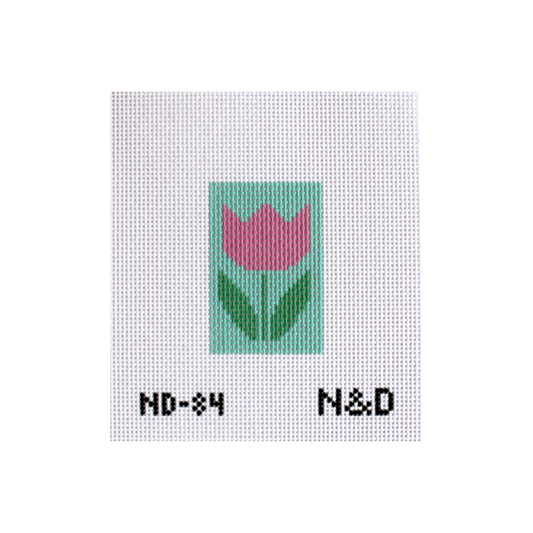 Tulip Luggage Tag Insert Needlepoint Canvas