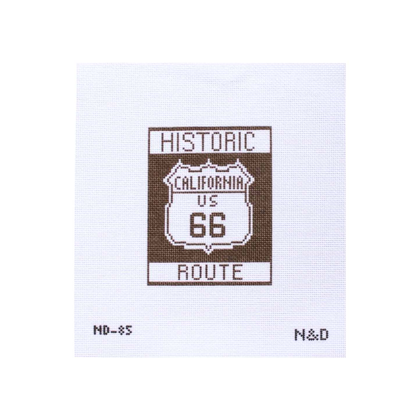 California Route 66 Needlepoint Canvas